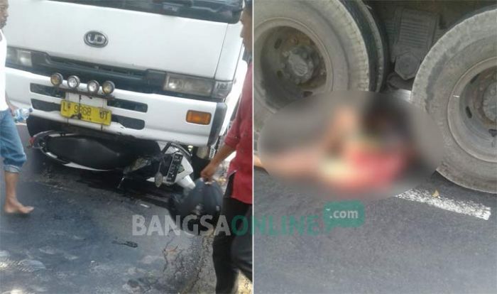 Masuk Kolong Truk Kontainer, Dua Gadis Penumpang Motor ini Tewas Mengenaskan