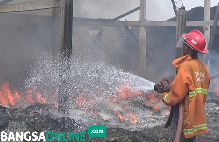 Gudang Kain Perca di Tembelang Jombang Ludes Terbakar Gudang Kain Perca di Tembelang Jombang Ludes Terbakar