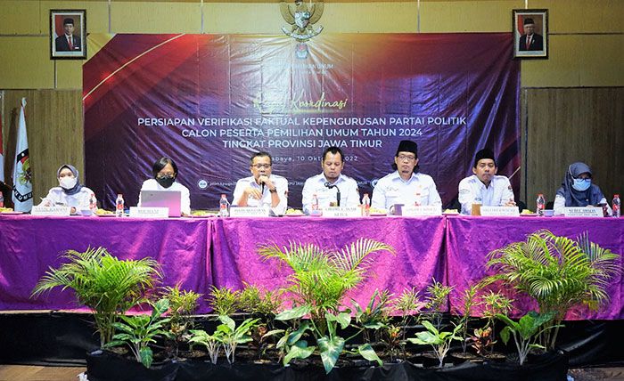Jelang Verifikasi Faktual Pemilu 2024, KPU Jatim Gandeng Parpol dan Stakeholder Samakan Persepsi Jelang Verifikasi Faktual Pemilu 2024, KPU Jatim Gandeng Parpol dan Stakeholder Samakan Persepsi