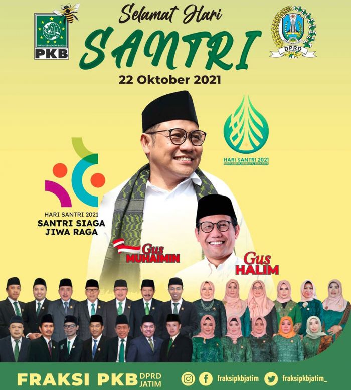 Fraksi PKB DPRD Jatim Mengucapkan Selamat Hari Santri 2021