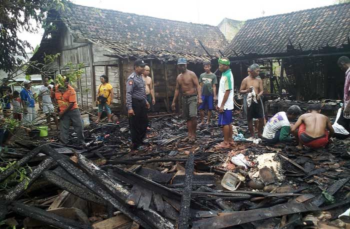 Ditinggal Kerja, Rumah Warga Widodaren Ngawi Ludes jadi Arang