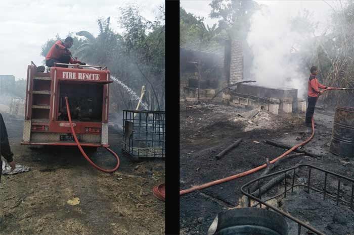 Berawal dari Percikan Api, Pabrik Minyak di Gedeg Mojokerto Ludes Terbakar