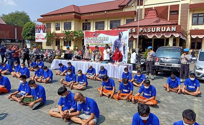 ​Operasi Sikat Semeru 2020, Polres Pasuruan Berhasil Amankan 83 Tersangka