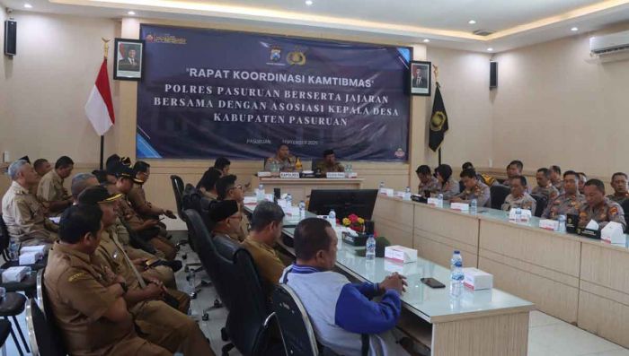 Jaga Kamtibmas di Tingkat Desa, Polres dan AKD Kabupaten Pasuruan Sepakat Perkuat Sinergi