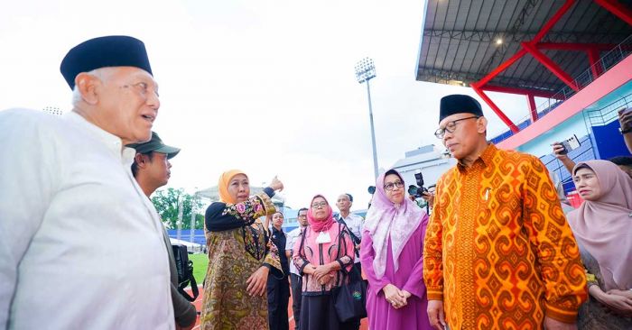 Di Stadion Gajayana Malang, Gubernur Khofifah Tinjau Kesiapan Venue Jelang Mujahadah Kubro 1 Abad NU