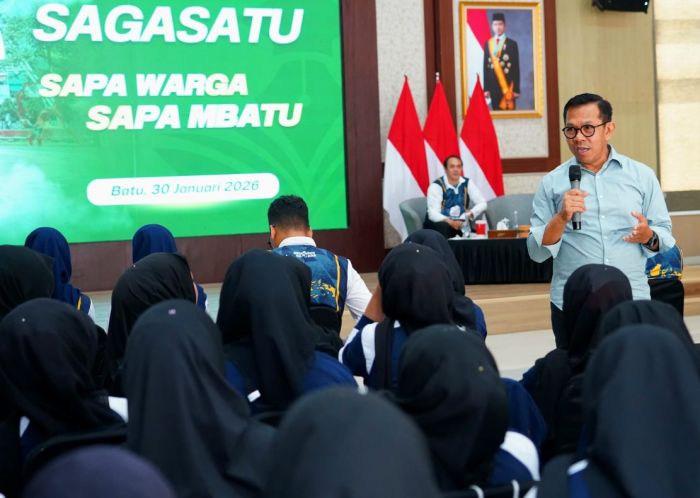 Terima Kunjungan Siswa SRMP 14, Walkot Batu Beri Motivasi dan Ajak Cegah Perundungan
