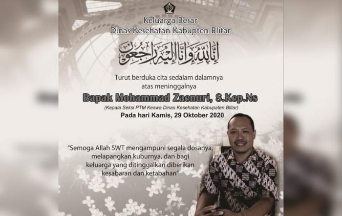 Pegawai Dinkes Kabupaten Blitar Meninggal Dunia Usai Dinyatakan Positif Covid-19 Pegawai Dinkes Kabupaten Blitar Meninggal Dunia Usai Dinyatakan Positif Covid-19