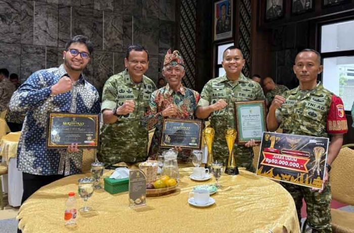 Harumkan Nama Desa Canggu, Kodim 0809/Kediri Raih Juara Umum Lomba Kampung Pancasila 2025
