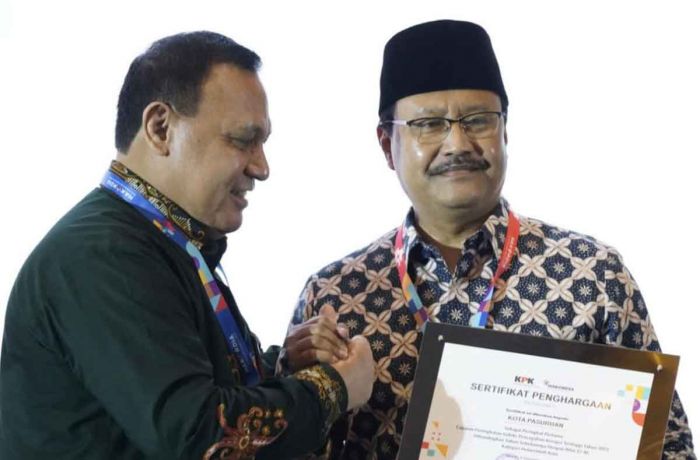 Kota Pasuruan Sabet Peringkat Pertama Indeks Pencegahan Korupsi Kota Pasuruan Sabet Peringkat Pertama Indeks Pencegahan Korupsi