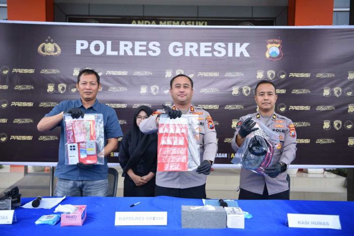 Polres Gresik Tangkap Residivis yang Edarkan Sabu Ketiga Kalinya, BB Seberat 51 Gram Diamankan