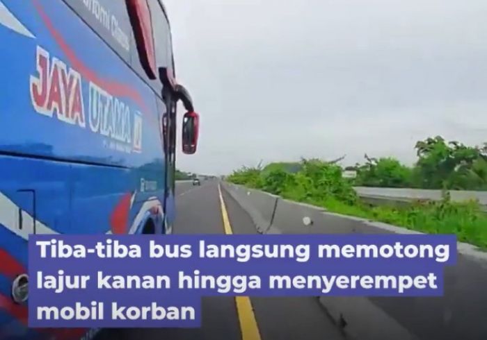 Kronologi Bus Jaya Utama Serempet Mobil Wuling Alvez di Tol Surabaya-Gresik Kronologi Bus Jaya Utama Serempet Mobil Wuling Alvez di Tol Surabaya-Gresik