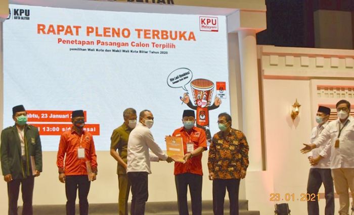 KPU Kota Blitar Tetapkan Calon Petahana Sebagai Pemenang Pilwali Blitar 2020 KPU Kota Blitar Tetapkan Calon Petahana Sebagai Pemenang Pilwali Blitar 2020