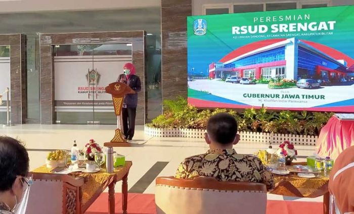 Resmikan RSUD Srengat, Khofifah Jamin Ketersediaan Ruang Isolasi untuk Pasien Covid-19