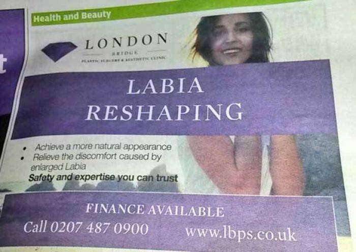 Di London, Muncul Kegemaran Desain Vagina Di London, Muncul Kegemaran Desain Vagina
