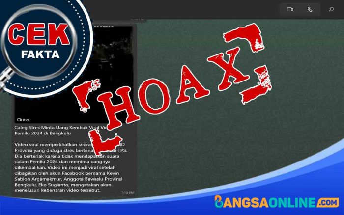 KELIRU: Caleg Stres Minta Uang Kembali Viral Video Pemilu 2024 di Bengkulu KELIRU: Caleg Stres Minta Uang Kembali Viral Video Pemilu 2024 di Bengkulu