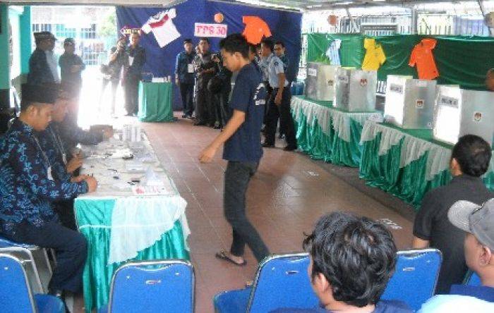 755 Napi dan Tahanan Mencoblos di TPS Lapas Sidoarjo