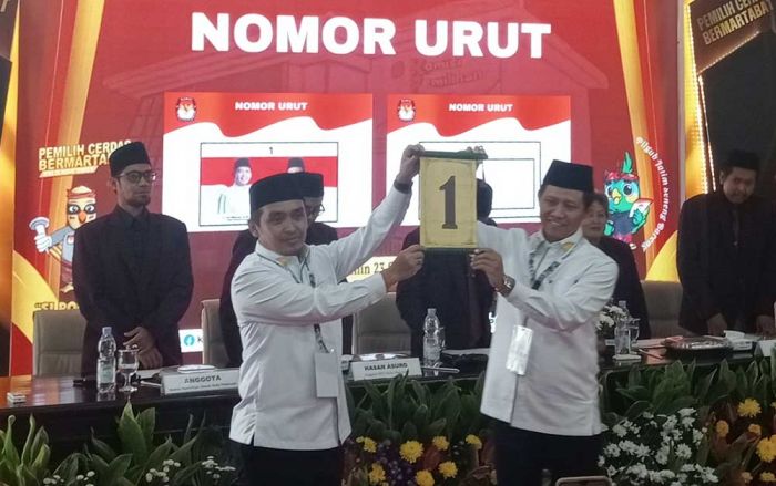 KPU Kota Pasuruan Gelar Pengambilan Nomor Urut, Pasangan Anugrah Dapat Nomor 01