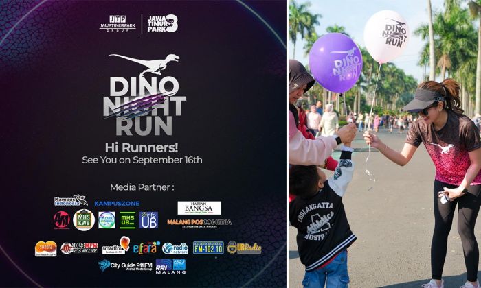 Geliatkan Wisata Pasca Pandemi, JTP 3 Gelar Dino Night Run