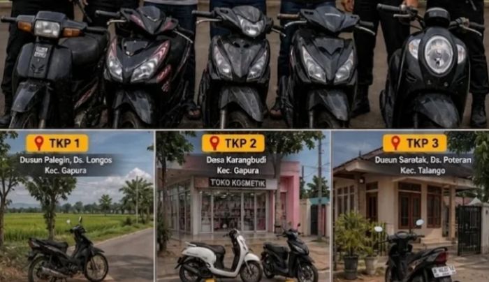 Polres Sumenep Ungkap Kasus Curanmor di Tiga Lokasi, 3 Pelaku Diamankan