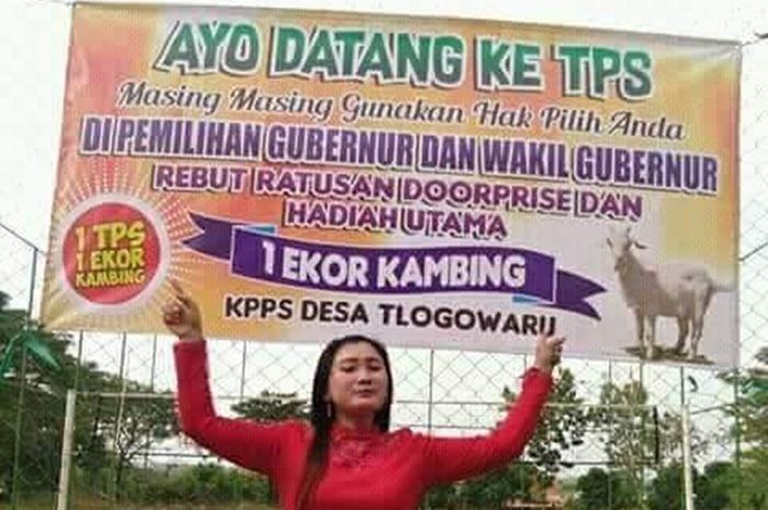 ​Antisipasi Angka Golput, PPS Tlogowaru Tuban Siapkan Doorprize Kambing
