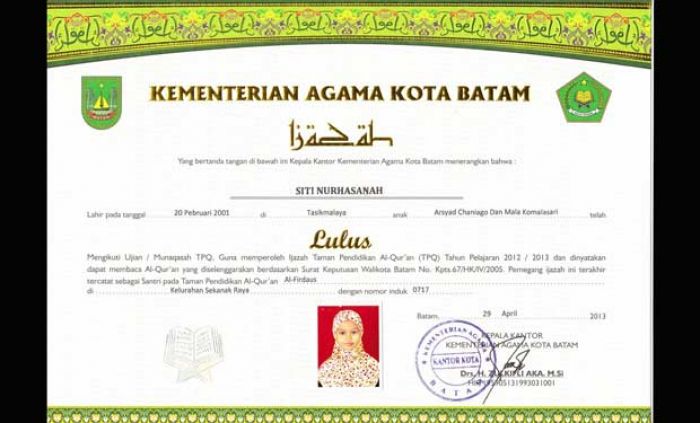 Mulai Tahun ini, Siswa di Tuban yang Mau Daftar SMP Harus Punya Syahadah TPQ Mulai Tahun ini, Siswa di Tuban yang Mau Daftar SMP Harus Punya Syahadah TPQ