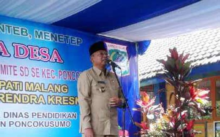 Bina Desa Malang Diawali Bersama PGRI, Bupati Ajak Guru Bersyukur