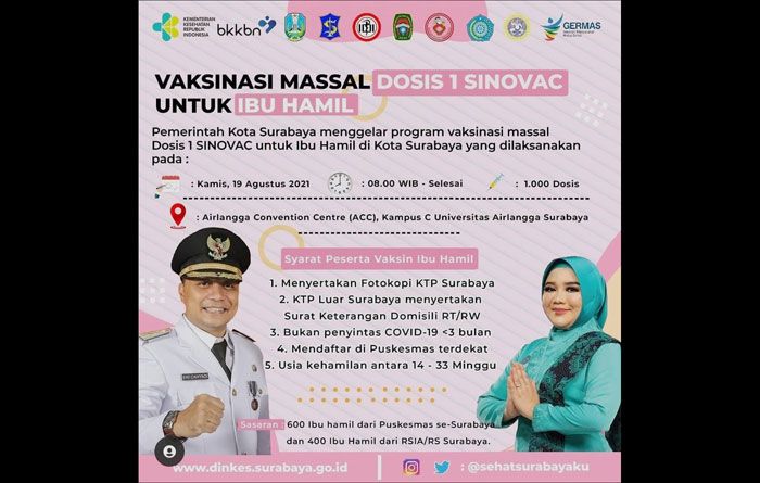Tekan Angka Kematian Ibu, Pemkot Surabaya Gelar Vaksinasi bagi Bumil Tekan Angka Kematian Ibu, Pemkot Surabaya Gelar Vaksinasi bagi Bumil