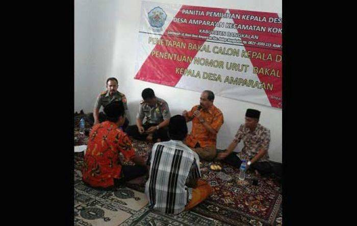 Danramil Kawal Langsung Ujian dan Undian Nomor Cakades di Bangkalan