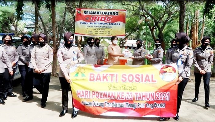 HUT ke-73 Polwan RI, Polwan Polres Sumenep Gelar Bakti Sosial di RIDC Batuan