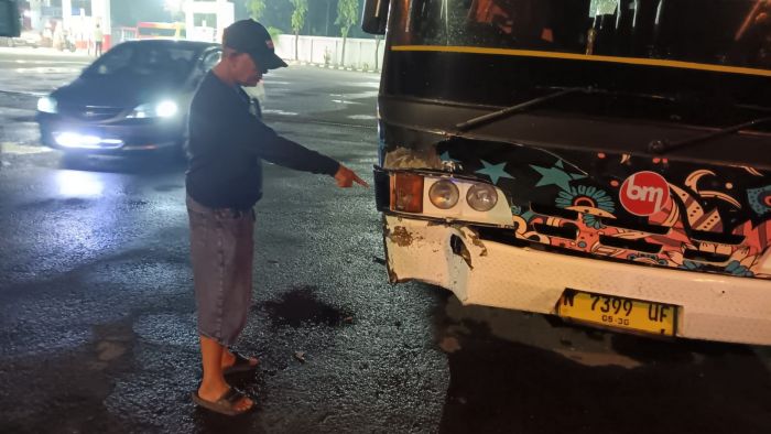 Tabrak Tossa, Bus Bagong Alami Kecelakaan Karambol di Krian Sidoarjo, 3 Orang Alami Luka
