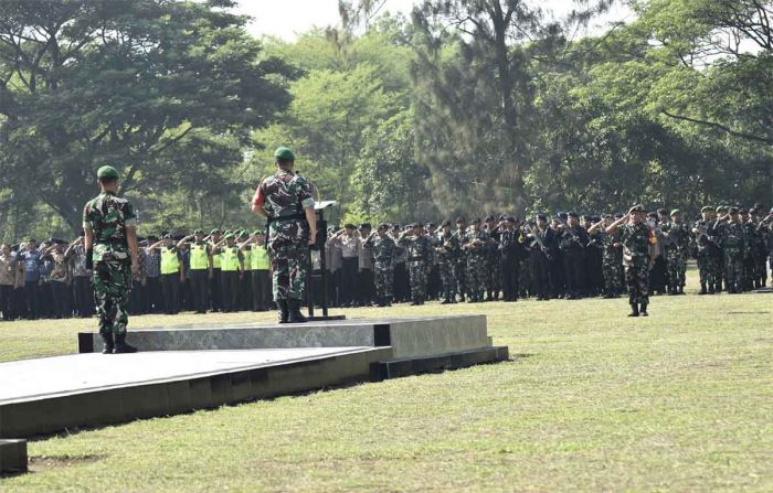 Jelang Kunker Wapres RI di Bangil Pasuruan, Danrem 083/BDJ Pimpin Apel Gelar Pasukan Pam VVIP