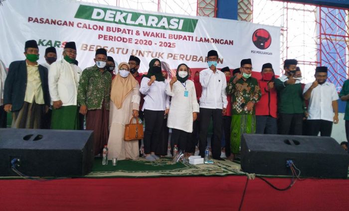 Resmi Kantongi Rekom PKB, Kartika-Saim Deklarasi Pasangan Cabup-Cawabup Lamongan 2020
