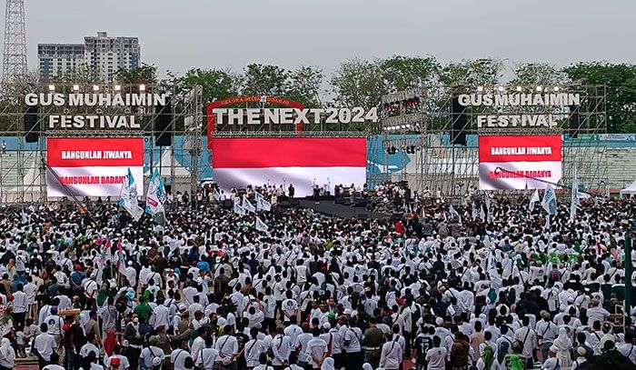 Jamrud Kobarkan Semangat Relawan Gus Muhaimin di Gelora Delta Sidoarjo