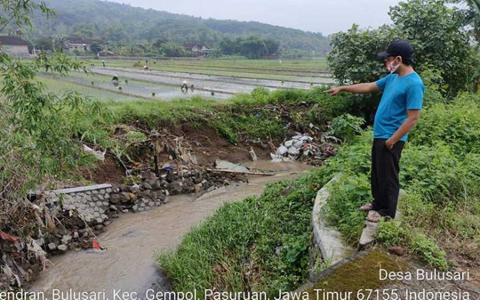 Plengsengan Irigasi di Desa Bulusari Jebol, Petani Minta Segera Ada Penanganan