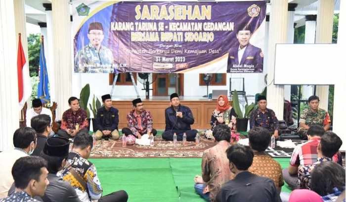 Ikut Bangun Desa, Bupati Sidoarjo Minta Karang Taruna Jaga Sinergi dengan Kades