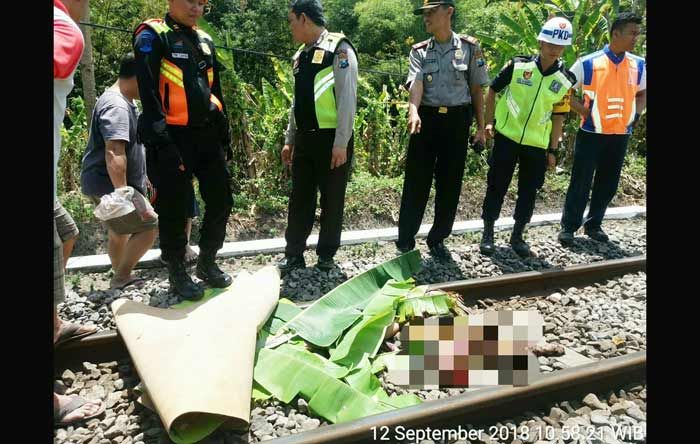 Nenek Tanpa Identitas di Blitar Tewas Tersambar Kereta Api Penataran