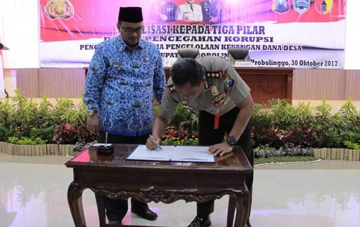 Antisipasi Kecurangan, Pemkab dan Polres Probolinggo MoU Pengawasan Dana Desa