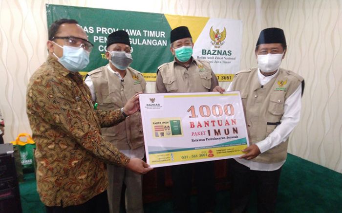 Peduli Covid-19, Baznas Jatim Gerak Cepat Salurkan Bantuan untuk Warga Terdampak