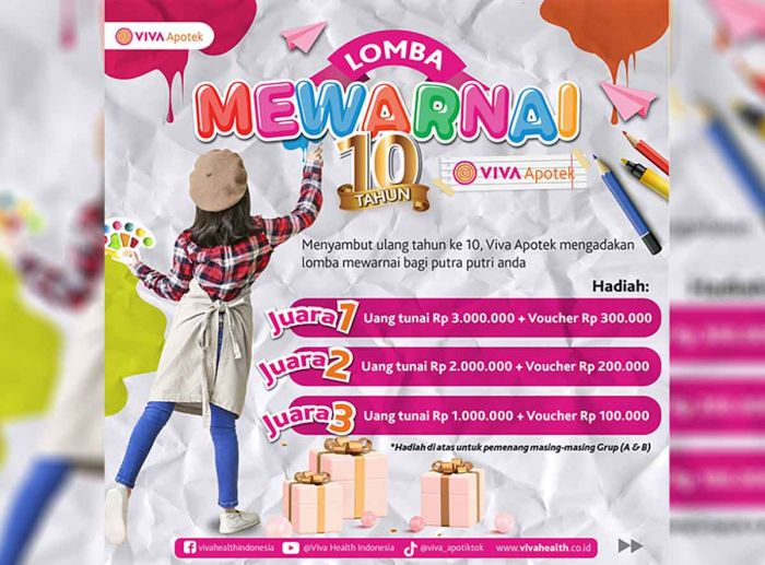 Melatih Motorik Halus pada Si Kecil, Apotek Viva Gelar Lomba Mewarnai Melatih Motorik Halus pada Si Kecil, Apotek Viva Gelar Lomba Mewarnai