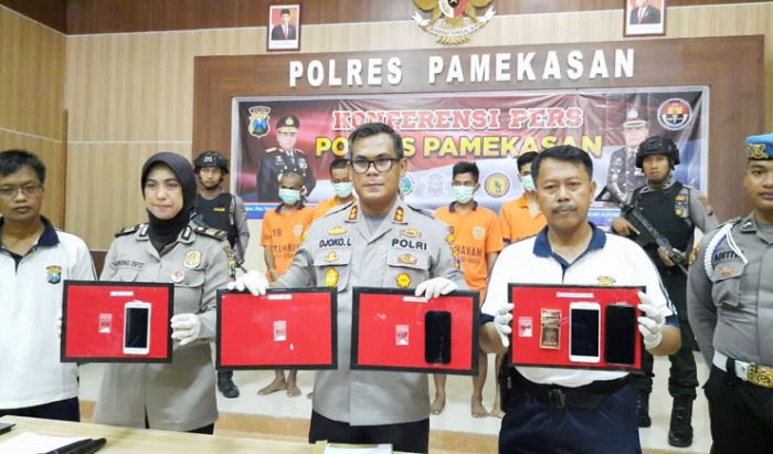 Polres Pamekasan Gulung 5 Tersangka Narkoba