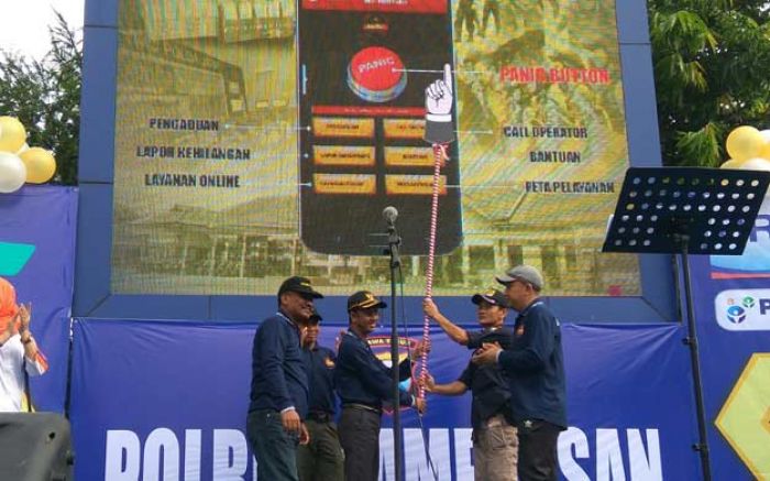 Polres Pamekasan Launching Aplikasi URC Cyber Police Polres Pamekasan Launching Aplikasi URC Cyber Police