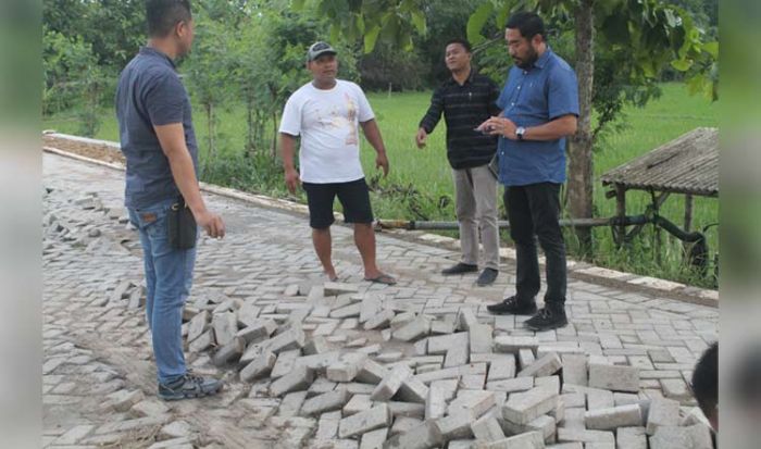 Sidak Lagi, Komisi III DPRD Nganjuk Temukan Kerusakan Jalan Paving Kian Parah