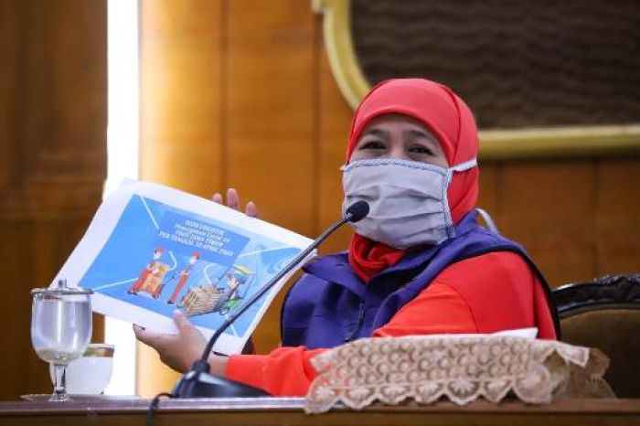 ​Minta Warga Disiplin, Khofifah Berharap PSBB Tak Diperpanjang, Virus Covid-19 Tembus 1.000 Positif