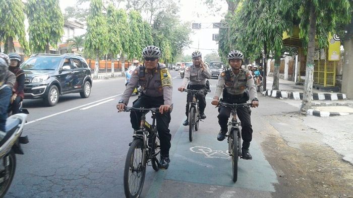 H+5 Lebaran, Sat Sabhara Polres Kediri Kota Gelar Patroli Bersepeda H+5 Lebaran, Sat Sabhara Polres Kediri Kota Gelar Patroli Bersepeda