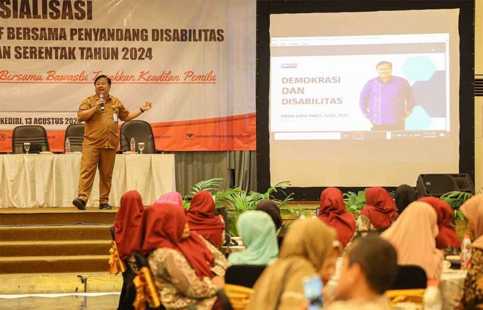 Bawaslu Kota Kediri Sosialisasikan Pengawasan Partisipatif ke Penyandang Disabilitas Bawaslu Kota Kediri Sosialisasikan Pengawasan Partisipatif ke Penyandang Disabilitas