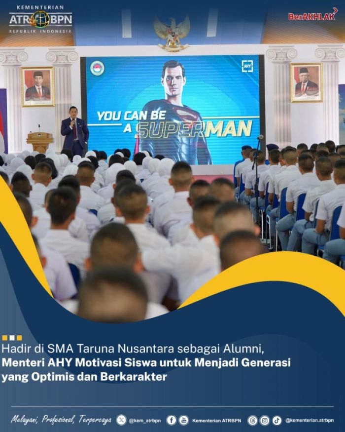 Sebagai Alumni, Menteri AHY Beri Motivasi Kepada 1.099 Siswa SMA Taruna Nusantara Magelang Sebagai Alumni, Menteri AHY Beri Motivasi Kepada 1.099 Siswa SMA Taruna Nusantara Magelang