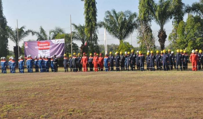 Pakai Baju Adat, SKK Migas dan Pertamina EP Gelar Upacara HUT RI ke-74 di Sukowati Field