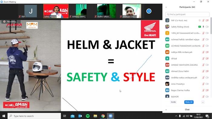Jelang Momen Valentine, 450 Pelajar Ikuti Webinar Safety Riding MPM Honda Jatim Jelang Momen Valentine, 450 Pelajar Ikuti Webinar Safety Riding MPM Honda Jatim