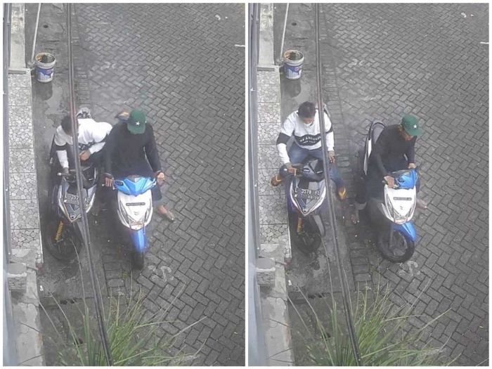 Pelaku Beraksi Cepat, Curanmor di Simo Margorejo Surabaya Terekam CCTV
