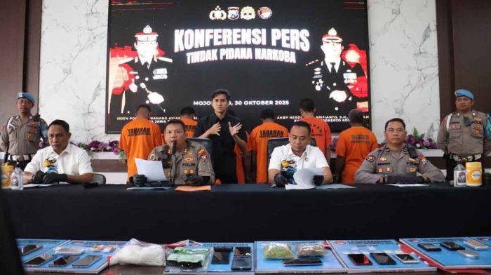 Polres Mojokerto Kota Tangkap 31 Pengedar Narkoba